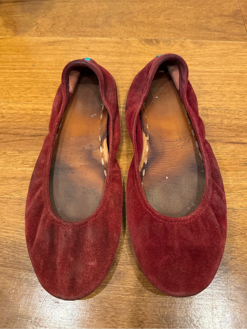 Tieks Suede Ballet Flats, Rouge, 9